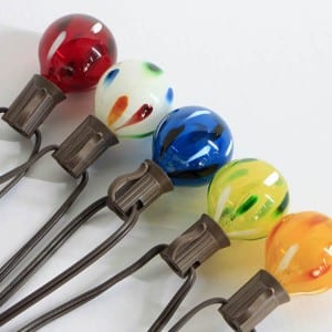 G40 Bulb String Lights with Spots Painted Blubs