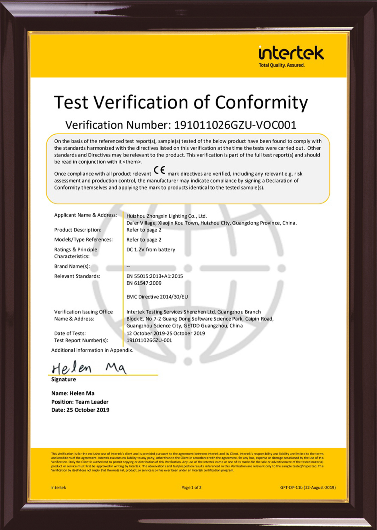 CE Certificate -ITS