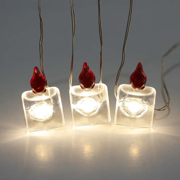 Factory Outlets Cotton Balls Fairy Lights -
 Wholesale LED Christmas String Lights Acrylic Candle Fairy Lights for Party Home Decor | ZHONGXIN – Zhongxin
