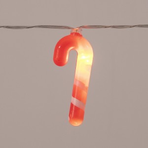 Wholesale Candy Cane Christmas String Light Battery Operated LED Lights | ZHONGXIN