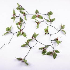 Wholesale Christmas Holly Leaf and Berry String Lights Battery Operated | ZHONGXIN