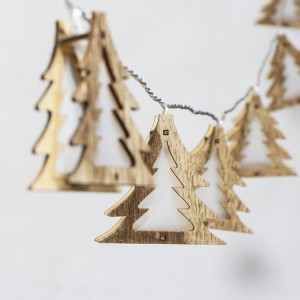 Christmas Decorative Lighting LED 3D Wooden Christmas Tree Christmas String Lights