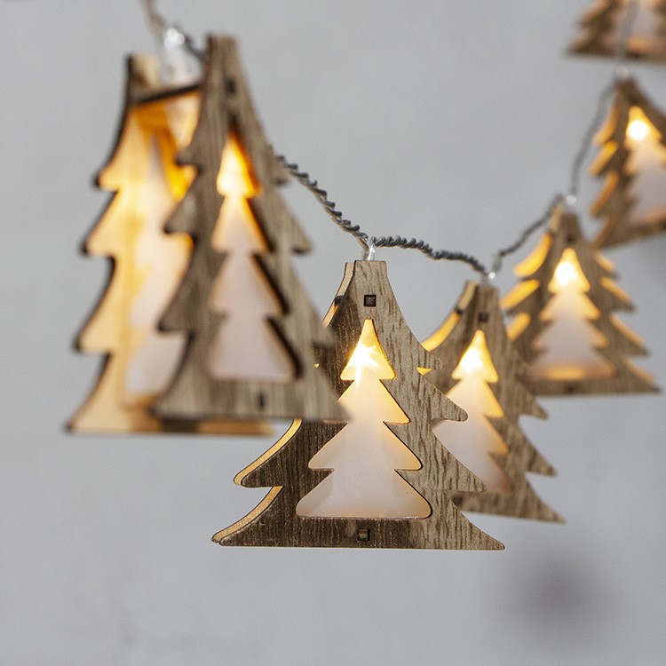 Christmas Decorative Lighting LED 3D Wooden Christmas Tree Christmas String Lights Featured Image