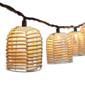 Rattan Lantern Outdoor Novelty String Lights | ZHONGXIN