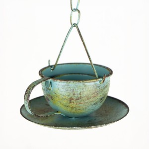 Solar Candle Tea Light with Metal Coffee Mug Holder