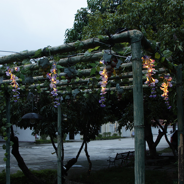 Factory Cheap Solar Powered Umbrella String Lights - Wholesale Solar Wisteria Flower 60 LED String Lights Outdoor | ZHONGXIN – Zhongxin detail pictures