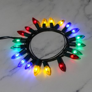 20 Count LED Multicolor Mini C3 Bulb Outdoor Christmas String Light