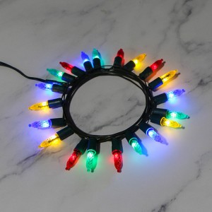 20 Count LED Multicolor Mini M5 Bulb Outdoor Christmas String Light