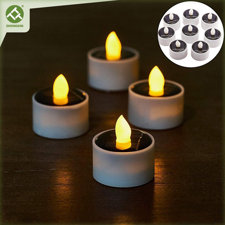 Wholesale Solar Tea Light Candles Outdoor Decoration for Lantern | ZHONGXIN Featured Image