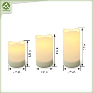 Wholesale Waterproof Pillar Solar Candles Lights Outdoor | ZHONGXIN