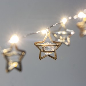 25 LED Copper Wire Battery Operated Fairy Star String Lights