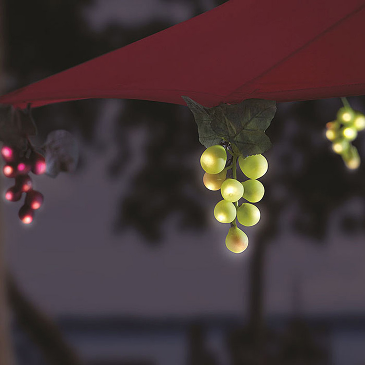 Solar Grape Lights String for Patio Umbrella
