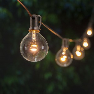 Solar Powered LED Outdoor String Lights with G50 Globe Bulbs | ZHONGXIN
