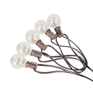 Solar Outdoor Patio String Lights Wholesale with G40 Globe LED bulbs | ZHONGXIN