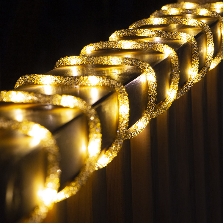 Wholesale Golden Glitter Mini LED Rope Lights | ZHONGXIN Featured Image