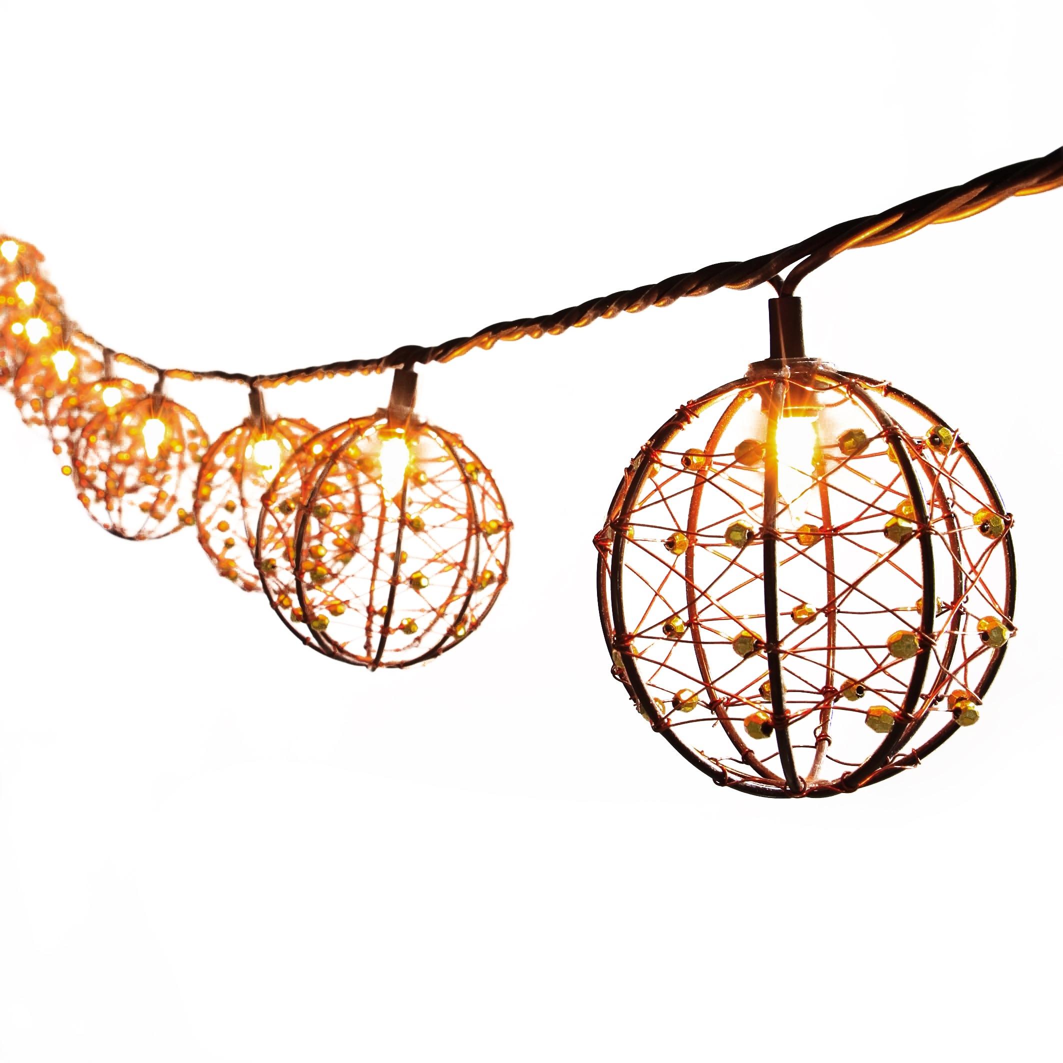 2021 Good Quality Christmas Novelty String Lights - Beaded Copper Wire Ball Novelty Patio String Lights | ZHONGXIN – Zhongxin
