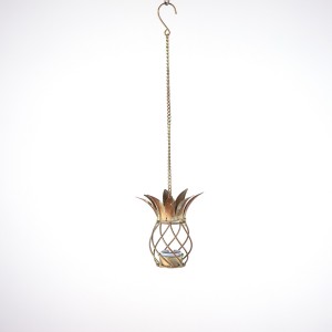 Wholesale Hanging Wire Pineapple Tea Light Holders With LED Tea Lights For Outdoor | ZHONGXIN