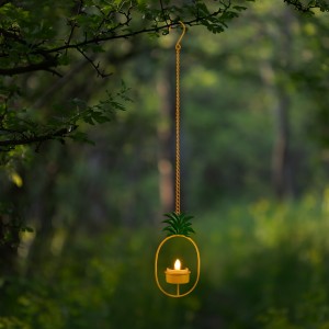 Wholesale Hanging Pineapple Tea light holder Lights For Outdoor Decoration | ZHONGXIN
