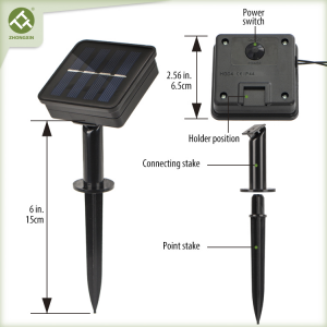 Solar Powered 10 LED String Lights Outdoor Mushroom Decors | ZHONGXIN