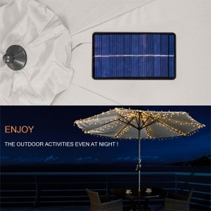 Solar Powered Patio Umbrella LED Lights Wholesale | ZHONGXIN