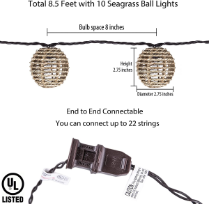 Seagrass Rattan Lantern String Lights Manufacturer | ZHONGXIN