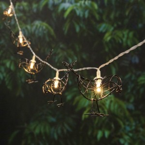 Wholesale Wire Bird String Lights Solar Powered Outdoor Decoration | ZHONGXIN