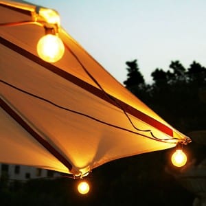 G50 Umbrella String Lights UL Listed Bulbs KF41008