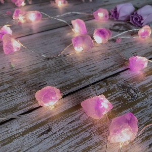 Retail Wholesale Nature Amethyst Crystal Fairy LED String Lights | ZHONGXIN