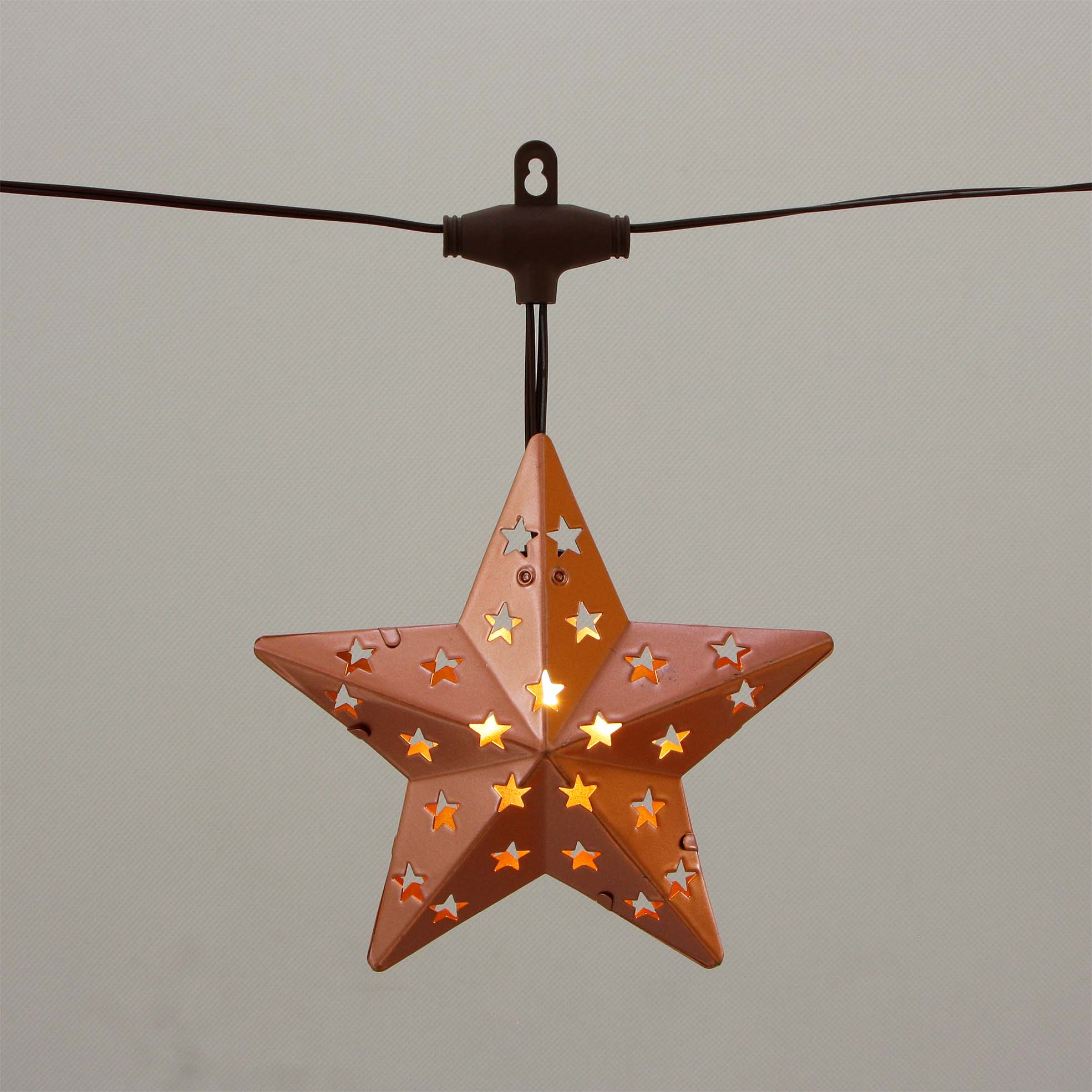 Decorative LED Umbrella Lights Metal Star Style 