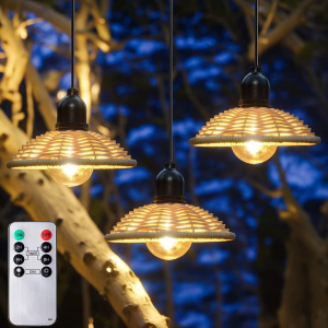 Battery Operated Pendant Light Remote Control Wicker Lamps Manufacture | ZHONGXIN