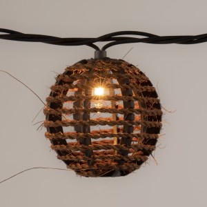 Coconut Fiber Rattan Ball String Lights Manufacturer | ZHONGXIN