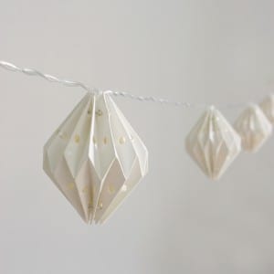 Battery Operated Paper String Light with Hollow Dots