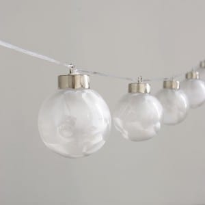White Feather Style Plastic G65 Bulb String Light