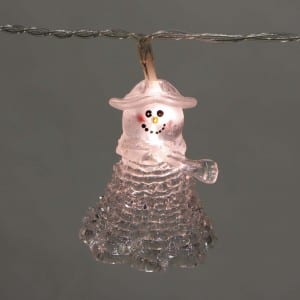 Plastic Transparent Snowman Style LED String Light