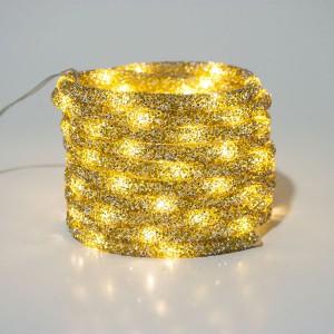 Wholesale Golden Glitter Mini LED Rope Lights | ZHONGXIN