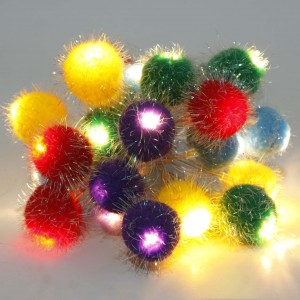 Wholesale Pom Pom Ball Fairy Lights Battery Ope...
