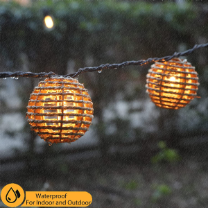 Seagrass Rattan Lantern String Lights Manufacturer | ZHONGXIN