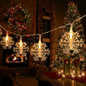 China Wholesale Photo Clip Snowflake String Lights for Hanging Christmas Cards | ZHONGXIN