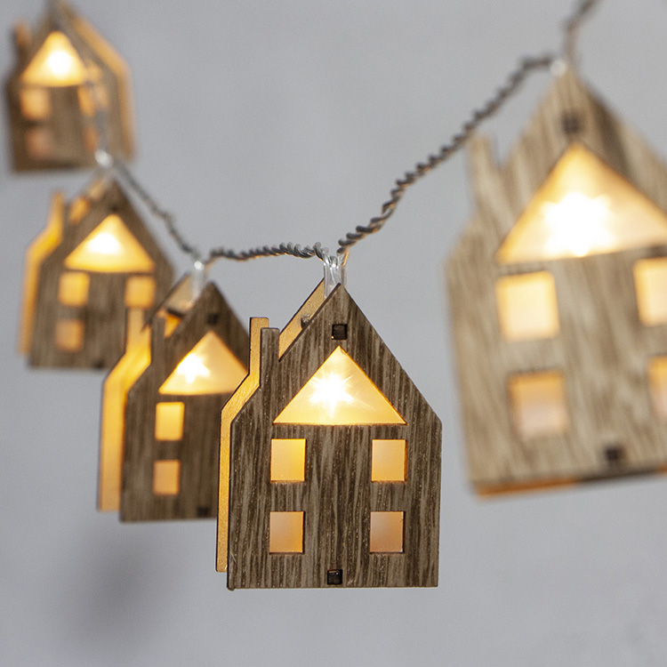 Wholesale Supply Wooden House LED String Lights For Home Decoration | ZHONGXIN Featured Image