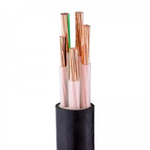 wire Electric 4+1 core five-core hardwire flame retardant halogen-free multi-strand copper core low-voltage power cable Custom