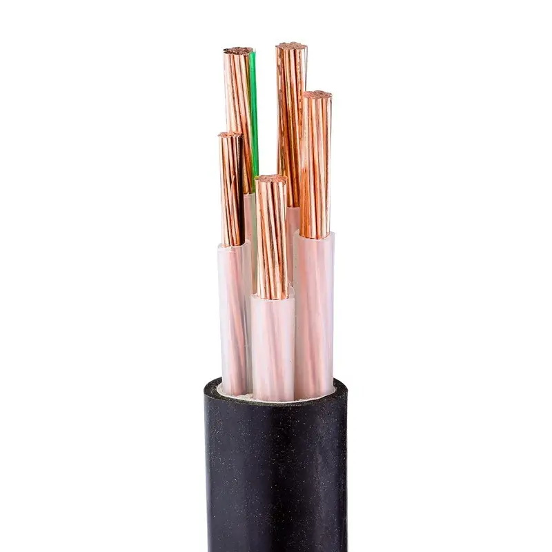 wire Electric 4+1 core five-core hardwire flame retardant halogen-free multi-strand copper core low-voltage power cable Custom