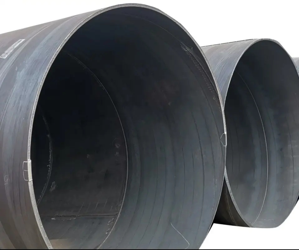 Supply large diameter spiral welded pipe 3pe three oil two cloth plastic drainage and anti-corrosion direct buried spiral steel pipe