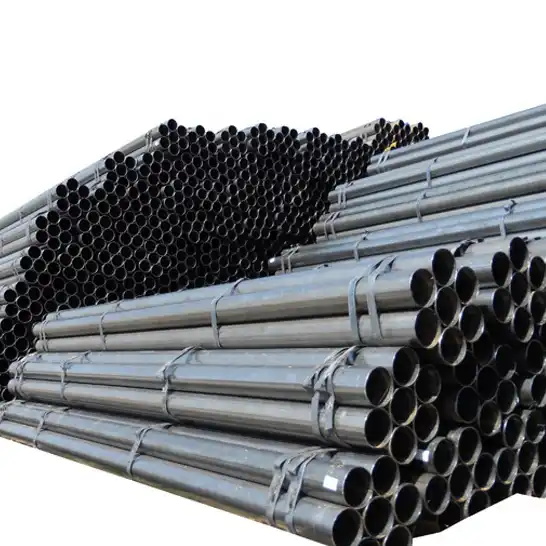 Fabrică vânzare directă țeavă de fier ERW țeavă de oțel sudata de 6 metri țeavă rotundă din oțel carbon negru Erw