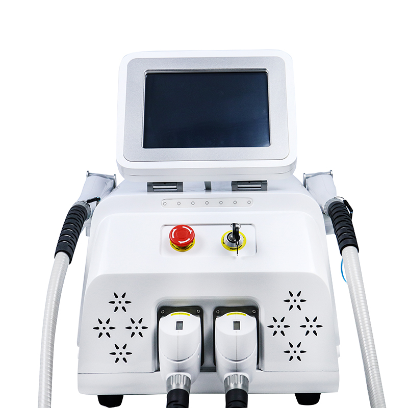 Double handles IPL SHR OPT Hair Removal beauty machine