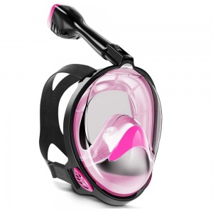 FDA BPA Free Silicone Diving Mask ປອດໄພເຕັມໃບຫນ້າ Silicone Scuba Snorkel Mask