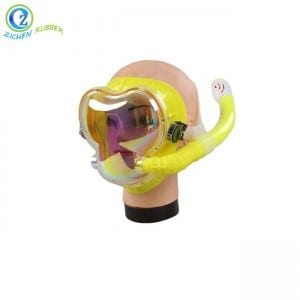 Anti Fog Silicone Swimming Mask Easy Breath Silicone 180 Degree Full Face Snorkel Diving Swimming Mask