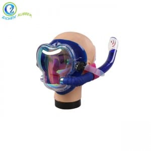 Anti Fog Silicone Swimming Mask Easy Breath Silicone 180 Degree Full Face Snorkel Diving Swimming Mask