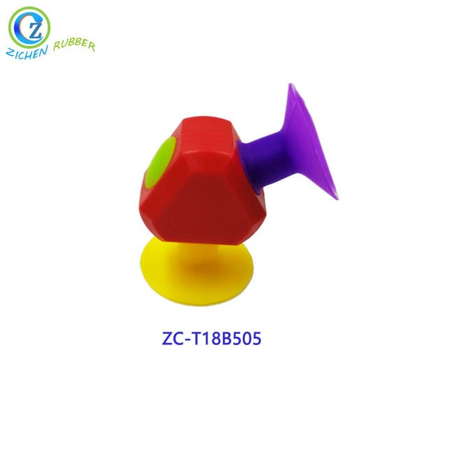 Factory wholesale Silicone Coffee Cups - DIY Puzzle Assembled Silicone Brick Sucker Toy High Quality Educational Sucker Toy Silicone – Zichen