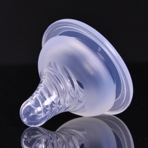 Пӯстҳои шаффофи силиконии кӯдакона 100% FDA BPA ройгон шишаи силикон