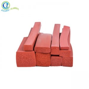 High Temperature Fire Resistant Extruded Rubber Silicone Sponge Sealing Strips